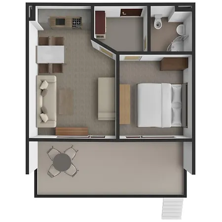 Apartament B022 With A Large Terrace And Direct Access To The Sea *